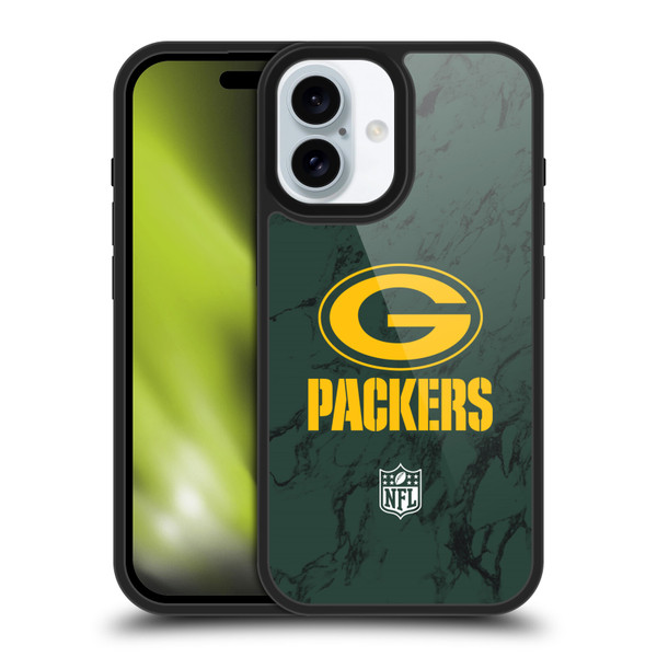 NFL Green Bay Packers Graphics Coloured Marble Gel Armour Case For Apple iPhone 16