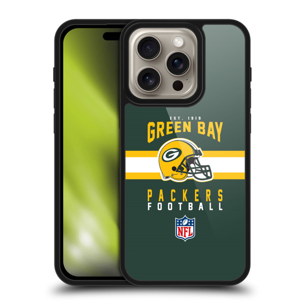 NFL Green Bay Packers Graphics Helmet Typography Gel Armour Case For Apple iPhone 16 Pro
