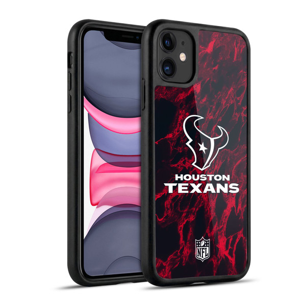 NFL Houston Texans Graphics Coloured Marble Gel Armour Case For Apple iPhone 11