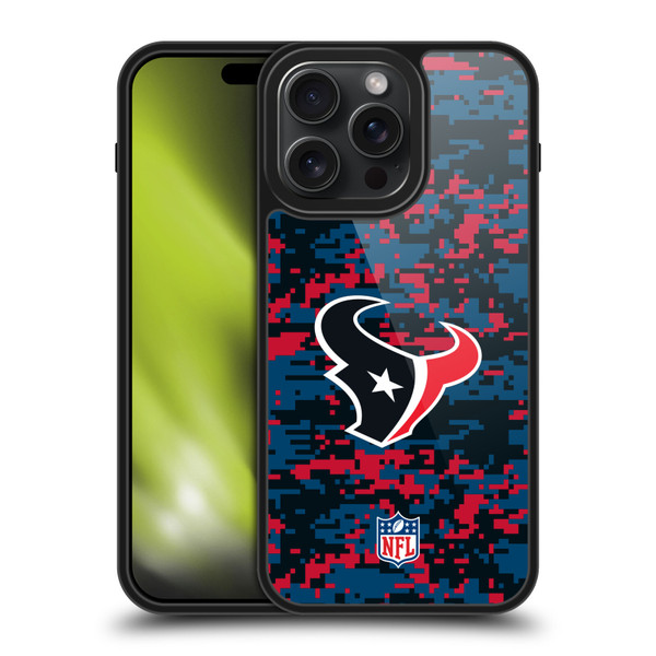 NFL Houston Texans Graphics Digital Camouflage Gel Armour Case For Apple iPhone 15 Pro Max
