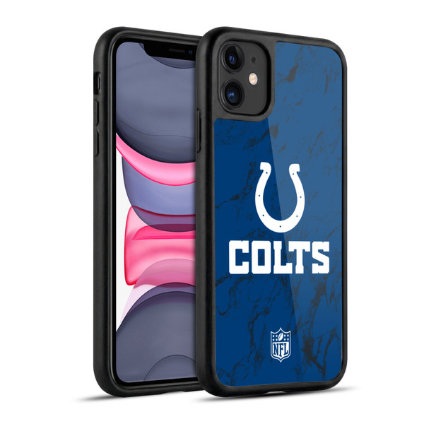 NFL Indianapolis Colts Graphics Coloured Marble Gel Armour Case For Apple iPhone 11