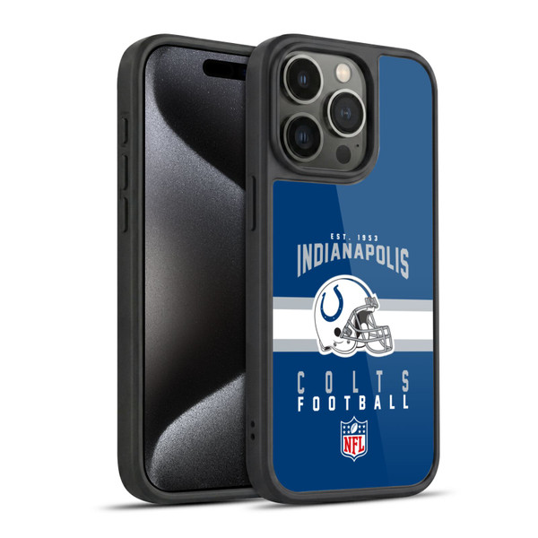 NFL Indianapolis Colts Graphics Helmet Typography Gel Armour Case For Apple iPhone 15 Pro