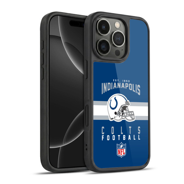 NFL Indianapolis Colts Graphics Helmet Typography Gel Armour Case For Apple iPhone 16 Pro