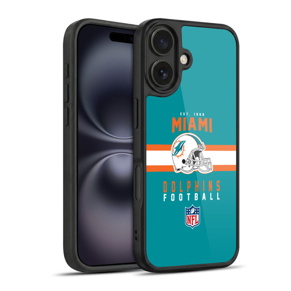 NFL Miami Dolphins Graphics Helmet Typography Gel Armour Case For Apple iPhone 16