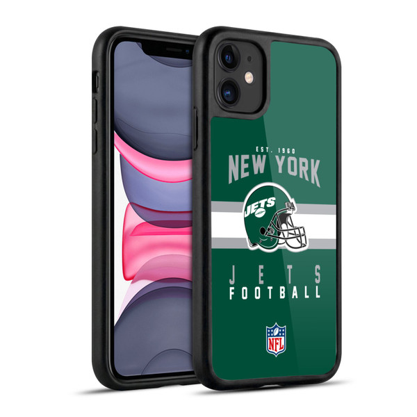 NFL New York Jets Graphics Helmet Typography Gel Armour Case For Apple iPhone 11