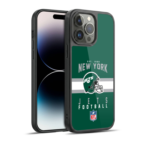 NFL New York Jets Graphics Helmet Typography Gel Armour Case For Apple iPhone 14 Pro Max