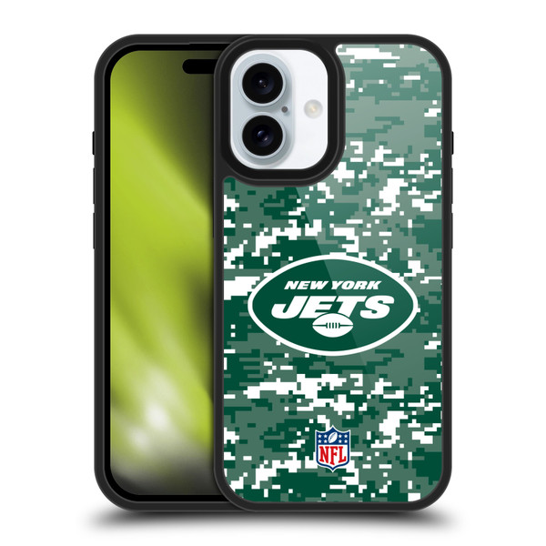 NFL New York Jets Graphics Digital Camouflage Gel Armour Case For Apple iPhone 16