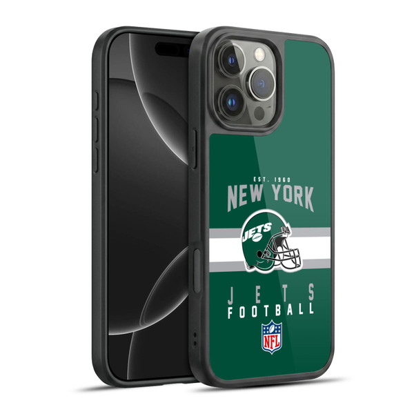 NFL New York Jets Graphics Helmet Typography Gel Armour Case For Apple iPhone 16 Pro Max