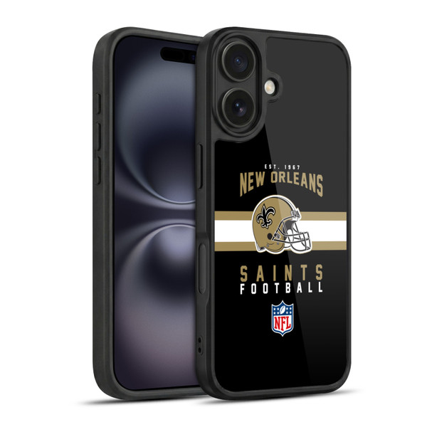 NFL New Orleans Saints Graphics Helmet Typography Gel Armour Case For Apple iPhone 16