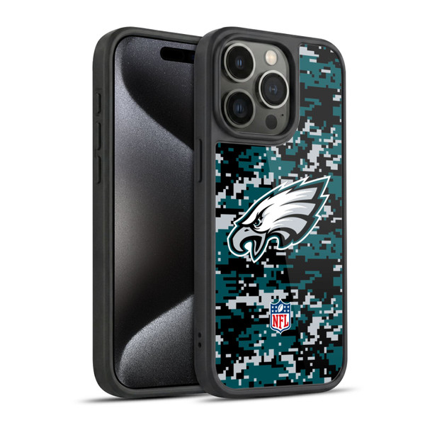 NFL Philadelphia Eagles Graphics Digital Camouflage Gel Armour Case For Apple iPhone 15 Pro