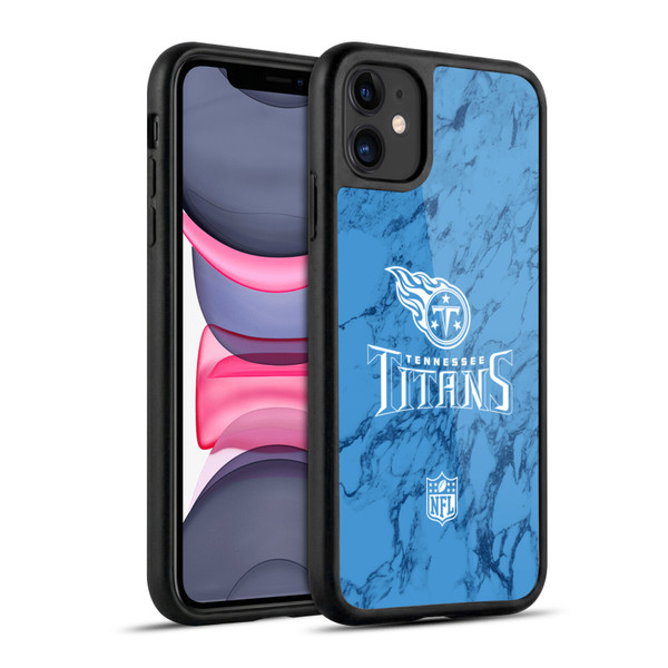 NFL Tennessee Titans Graphics Coloured Marble Gel Armour Case For Apple iPhone 11