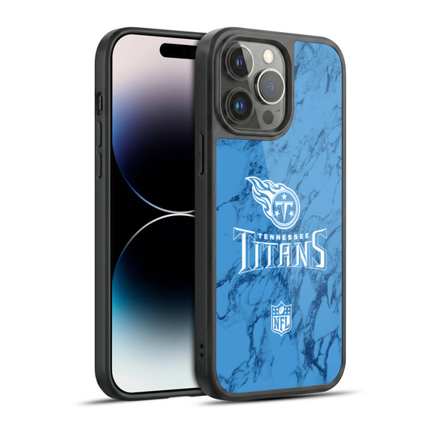 NFL Tennessee Titans Graphics Coloured Marble Gel Armour Case For Apple iPhone 14 Pro Max