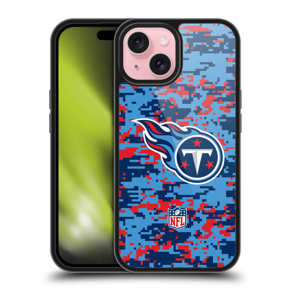 NFL Tennessee Titans Graphics Digital Camouflage Gel Armour Case For Apple iPhone 15