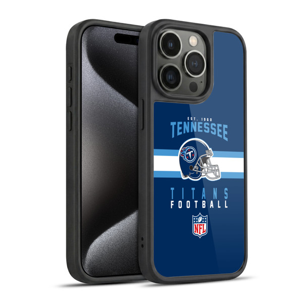 NFL Tennessee Titans Graphics Helmet Typography Gel Armour Case For Apple iPhone 15 Pro