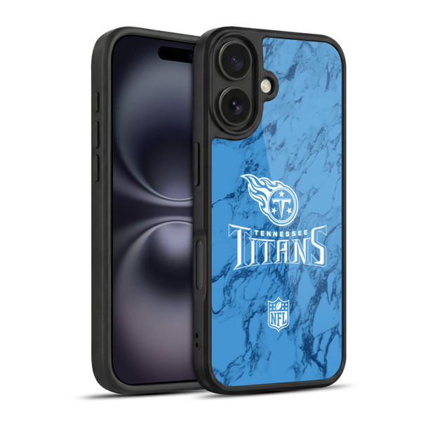 NFL Tennessee Titans Graphics Coloured Marble Gel Armour Case For Apple iPhone 16