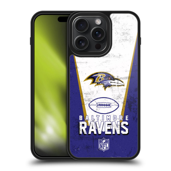 NFL Baltimore Ravens Logo Art Banner Gel Armour Case For Apple iPhone 15 Pro Max