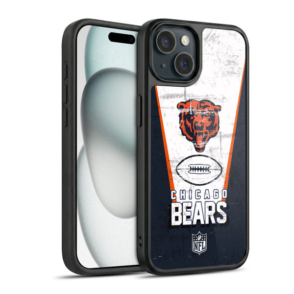 NFL Chicago Bears Logo Art Banner Gel Armour Case For Apple iPhone 15