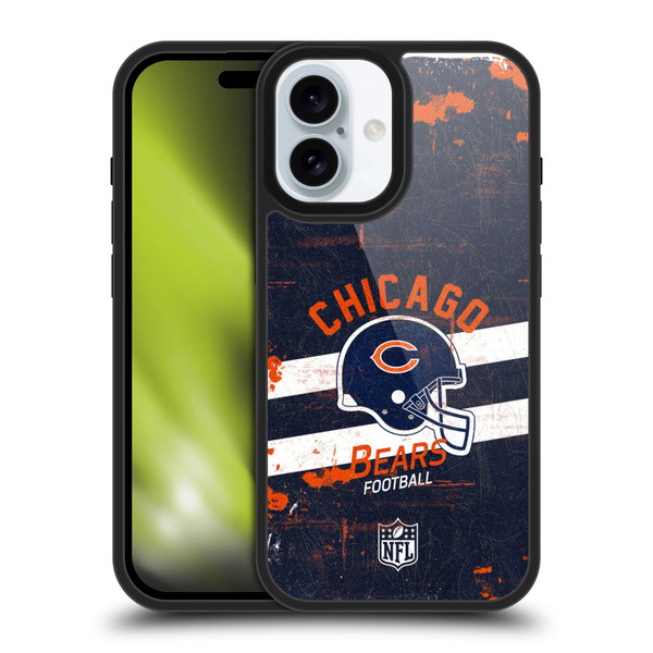 NFL Chicago Bears Logo Art Helmet Distressed Gel Armour Case For Apple iPhone 16 NFL Chicago Bears Logo Art Helmet Distressed Gel Armour Case For Apple iPhone 16