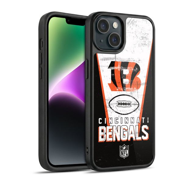 NFL Cincinnati Bengals Logo Art Banner Gel Armour Case For Apple iPhone 14