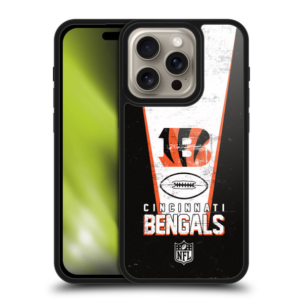 NFL Cincinnati Bengals Logo Art Banner Gel Armour Case For Apple iPhone 16 Pro