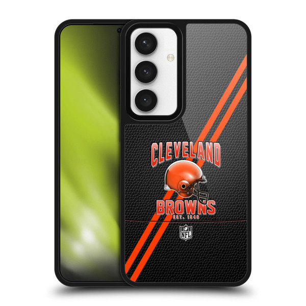 NFL Cleveland Browns Logo Art Football Stripes Gel Armour Case For Samsung Galaxy S24 5G