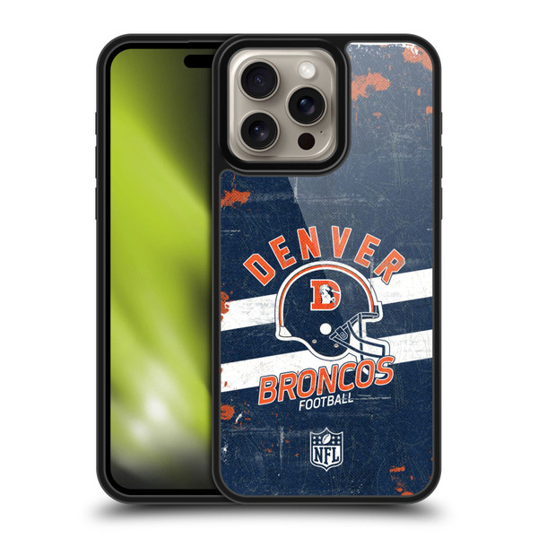 NFL Denver Broncos Logo Art Helmet Distressed Gel Armour Case For Apple iPhone 16 Pro Max NFL Denver Broncos Logo Art Helmet Distressed Gel Armour Case For Apple iPhone 16 Pro Max