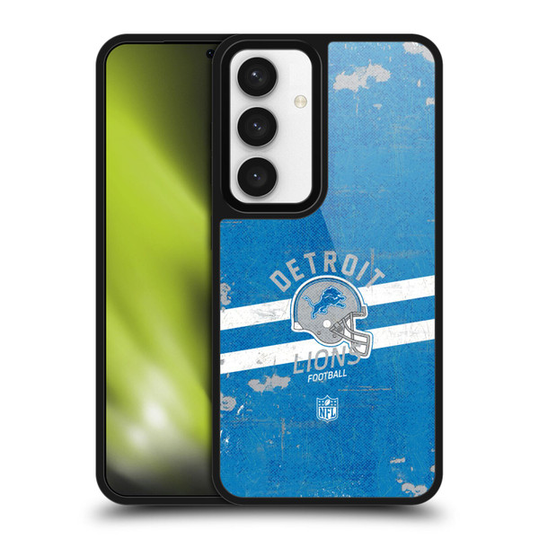 NFL Detroit Lions Logo Art Helmet Distressed Gel Armour Case For Samsung Galaxy S24 5G