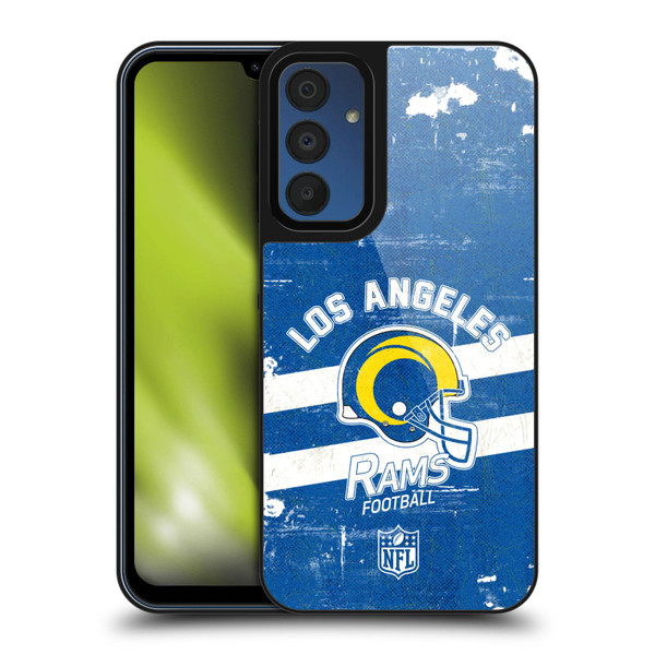 NFL Los Angeles Rams Logo Art Helmet Distressed Look 100th Gel Armour Case For Samsung Galaxy A15 NFL Los Angeles Rams Logo Art Helmet Distressed Look 100th Gel Armour Case For Samsung Galaxy A15