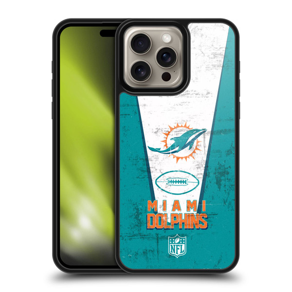 NFL Miami Dolphins Logo Art Banner Gel Armour Case For Apple iPhone 16 Pro Max