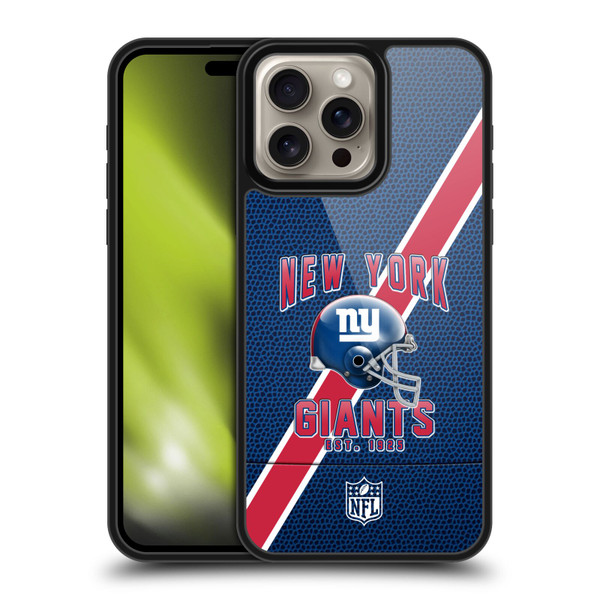 NFL New York Giants Logo Art Football Stripes Gel Armour Case For Apple iPhone 16 Pro Max