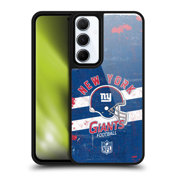 NFL New York Giants Logo Art Helmet Distressed Gel Armour Case For Samsung Galaxy A55 5G
