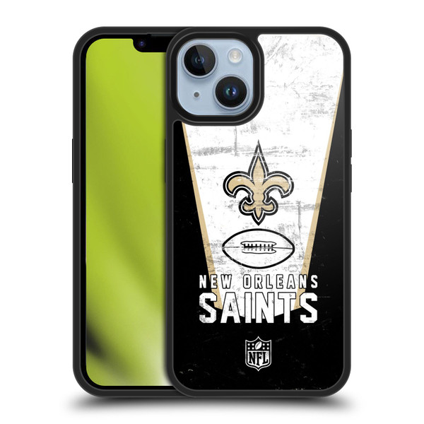 NFL New Orleans Saints Logo Art Banner Gel Armour Case For Apple iPhone 14