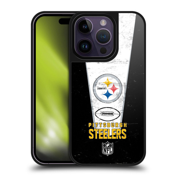 NFL Pittsburgh Steelers Logo Art Banner Gel Armour Case For Apple iPhone 14 Pro