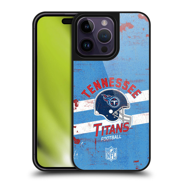 NFL Tennessee Titans Logo Art Helmet Distressed Gel Armour Case For Apple iPhone 14 Pro Max