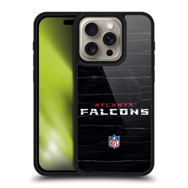 NFL Atlanta Falcons Logo Distressed Look Gel Armour Case For Apple iPhone 16 Pro
