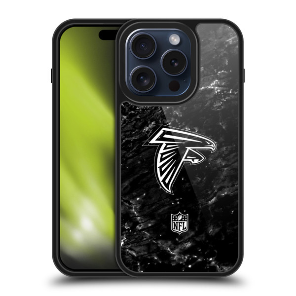 NFL Atlanta Falcons Artwork Marble Gel Armour Case For Apple iPhone 15 Pro