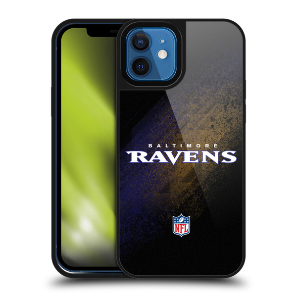 NFL Baltimore Ravens Logo Blur Gel Armour Case For Apple iPhone 12 / iPhone 12 Pro