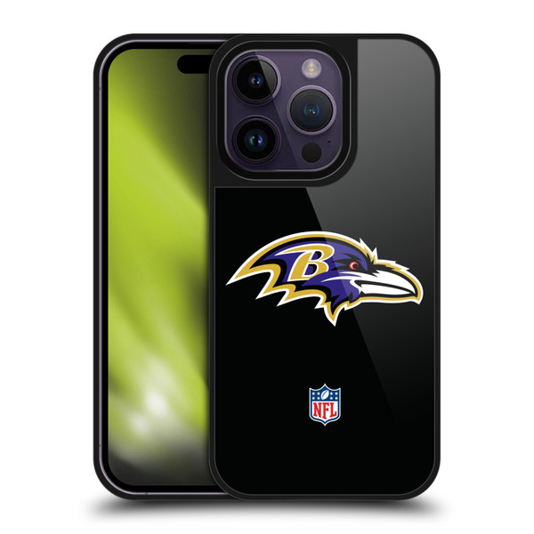 NFL Baltimore Ravens Logo Plain Gel Armour Case For Apple iPhone 14 Pro