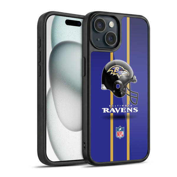 NFL Baltimore Ravens Logo Helmet Gel Armour Case For Apple iPhone 15
