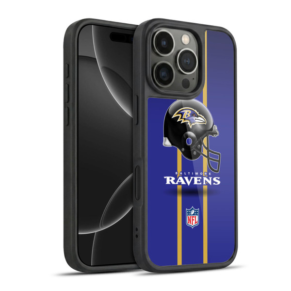 NFL Baltimore Ravens Logo Helmet Gel Armour Case For Apple iPhone 16 Pro
