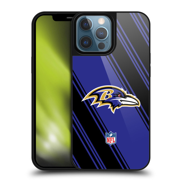 NFL Baltimore Ravens Artwork Stripes Gel Armour Case For Apple iPhone 13 Pro Max