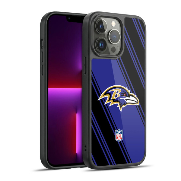 NFL Baltimore Ravens Artwork Stripes Gel Armour Case For Apple iPhone 13 Pro Max