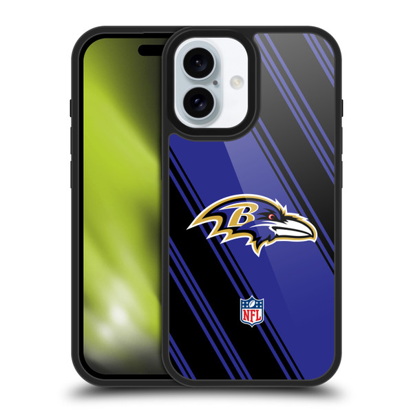 NFL Baltimore Ravens Artwork Stripes Gel Armour Case For Apple iPhone 16