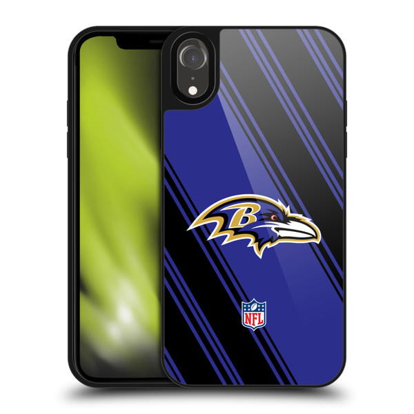 NFL Baltimore Ravens Artwork Stripes Gel Armour Case For Apple iPhone XR NFL Baltimore Ravens Artwork Stripes Gel Armour Case For Apple iPhone XR