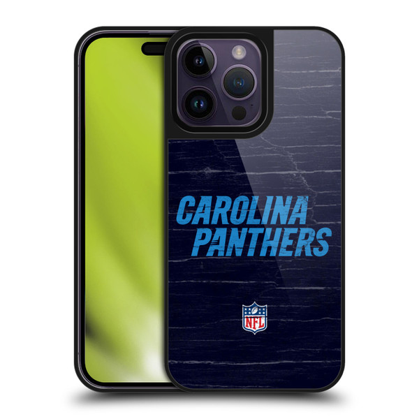 NFL Carolina Panthers Logo Distressed Look Gel Armour Case For Apple iPhone 14 Pro Max