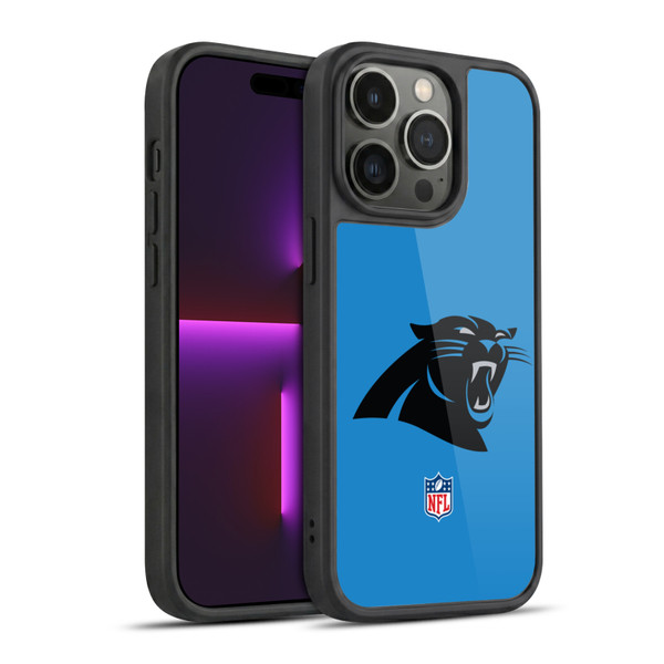 NFL Carolina Panthers Logo Plain Gel Armour Case For Apple iPhone 14 Pro