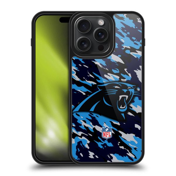 NFL Carolina Panthers Logo Camou Gel Armour Case For Apple iPhone 15 Pro Max NFL Carolina Panthers Logo Camou Gel Armour Case For Apple iPhone 15 Pro Max