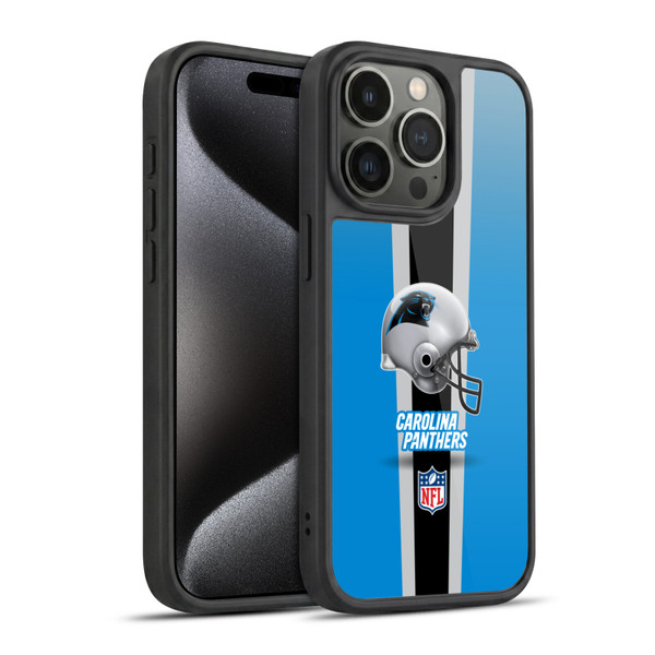NFL Carolina Panthers Logo Helmet Gel Armour Case For Apple iPhone 15 Pro