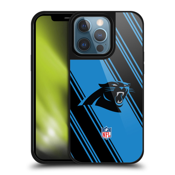 NFL Carolina Panthers Artwork Stripes Gel Armour Case For Apple iPhone 13 Pro