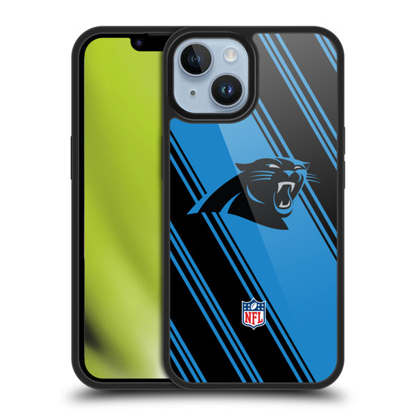 NFL Carolina Panthers Artwork Stripes Gel Armour Case For Apple iPhone 14